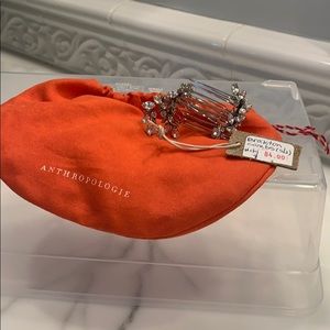 BHLDN Crystal and Silver hair combs